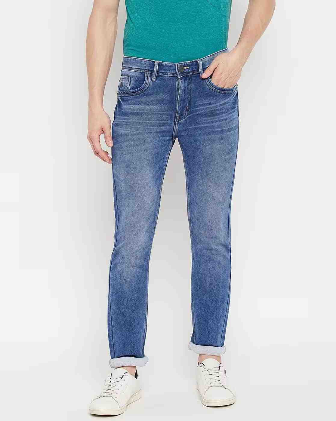 Men Mid-Wash Slim Fit Jeans