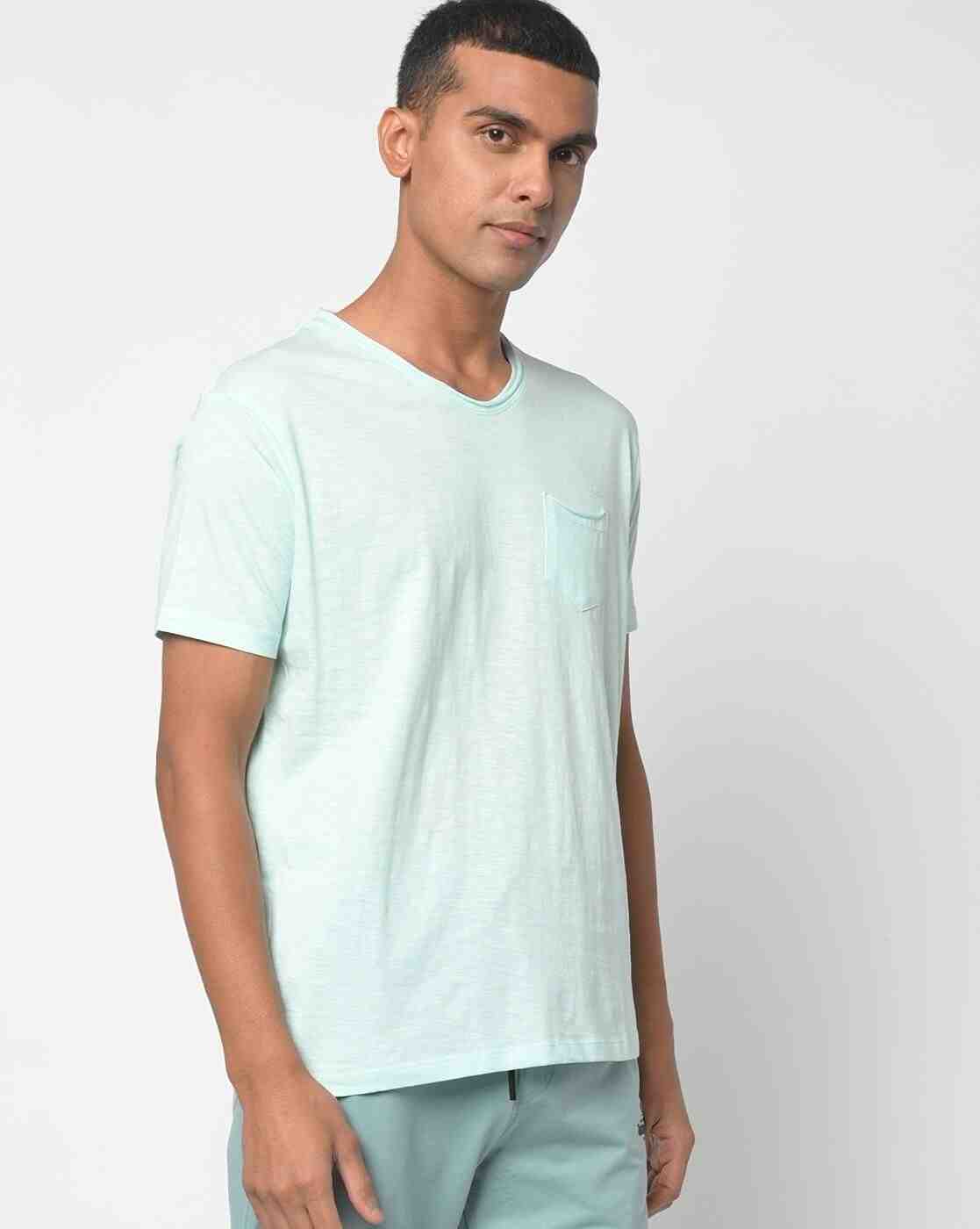 DUKE | Slim Fit V-neck T-shirt with Patch Pocket|0