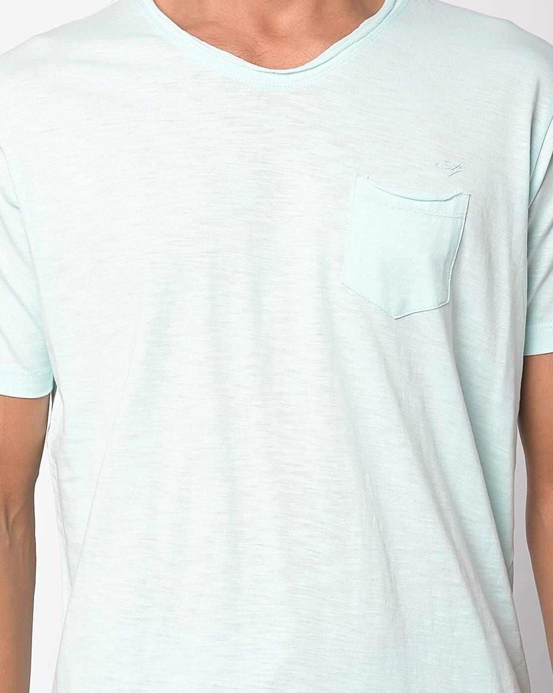 DUKE | Slim Fit V-neck T-shirt with Patch Pocket|3