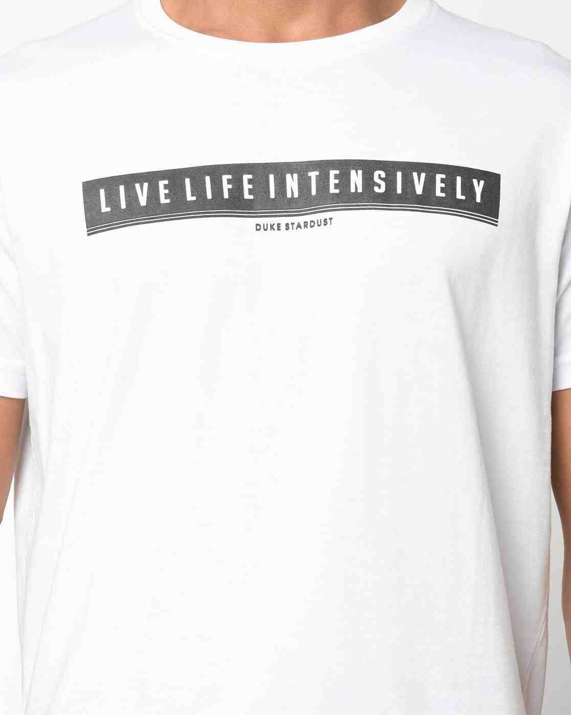 DUKE | Typographic Print Slim Fit Crew-Neck T-shirt|3