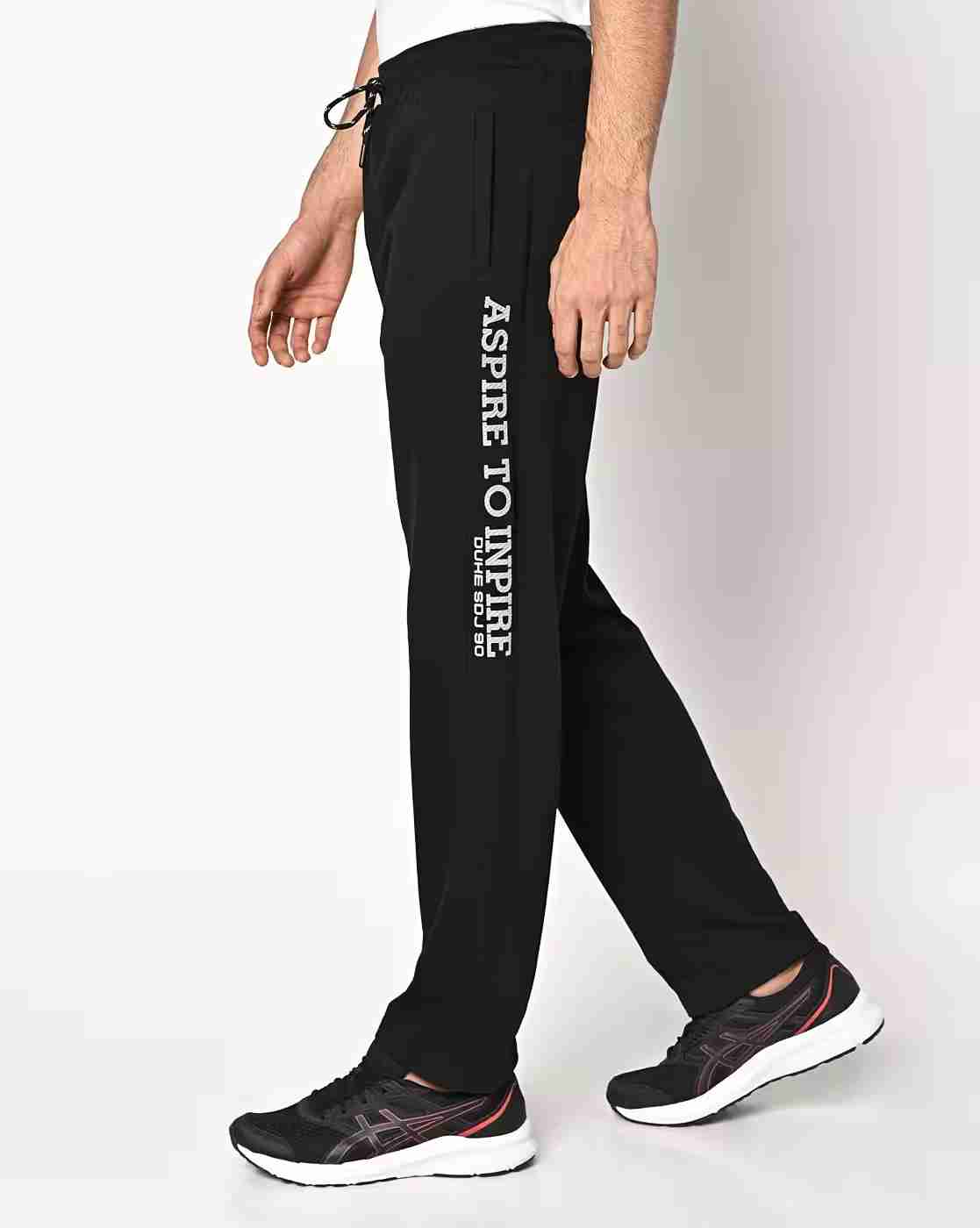 DUKE | Placement Print Track Pants with Drawstring Fastening|1