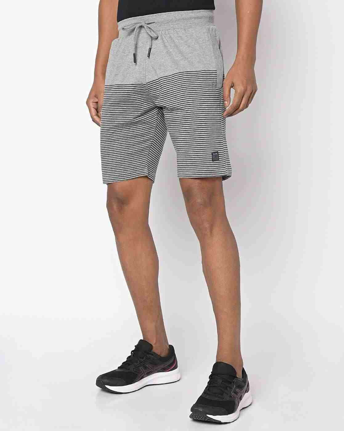 Striped Shorts with Elasticated Drawstring Waist
