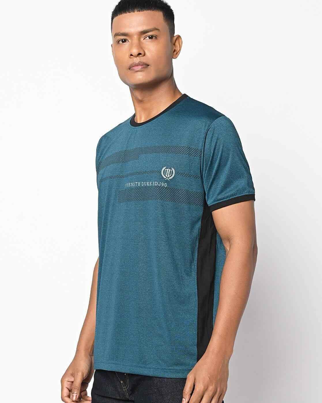 DUKE | Striped Crew-Neck T-shirt|1