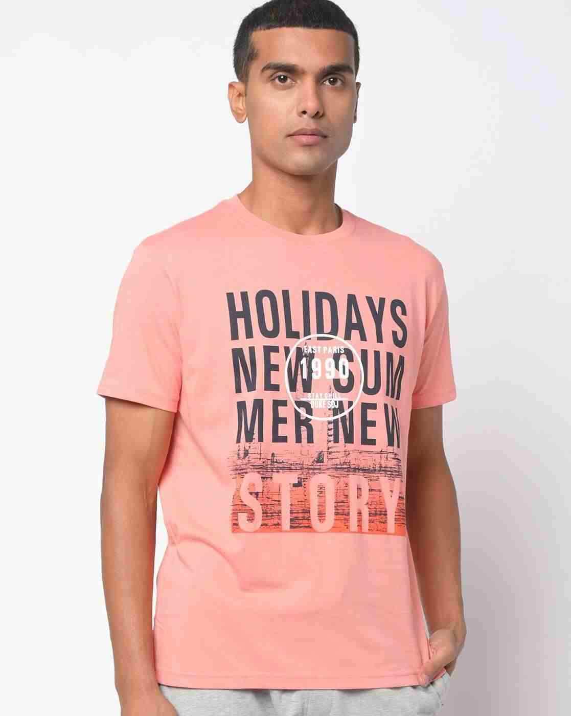 DUKE | Typographic Print Slim Fit Crew-Neck T-shirt|0