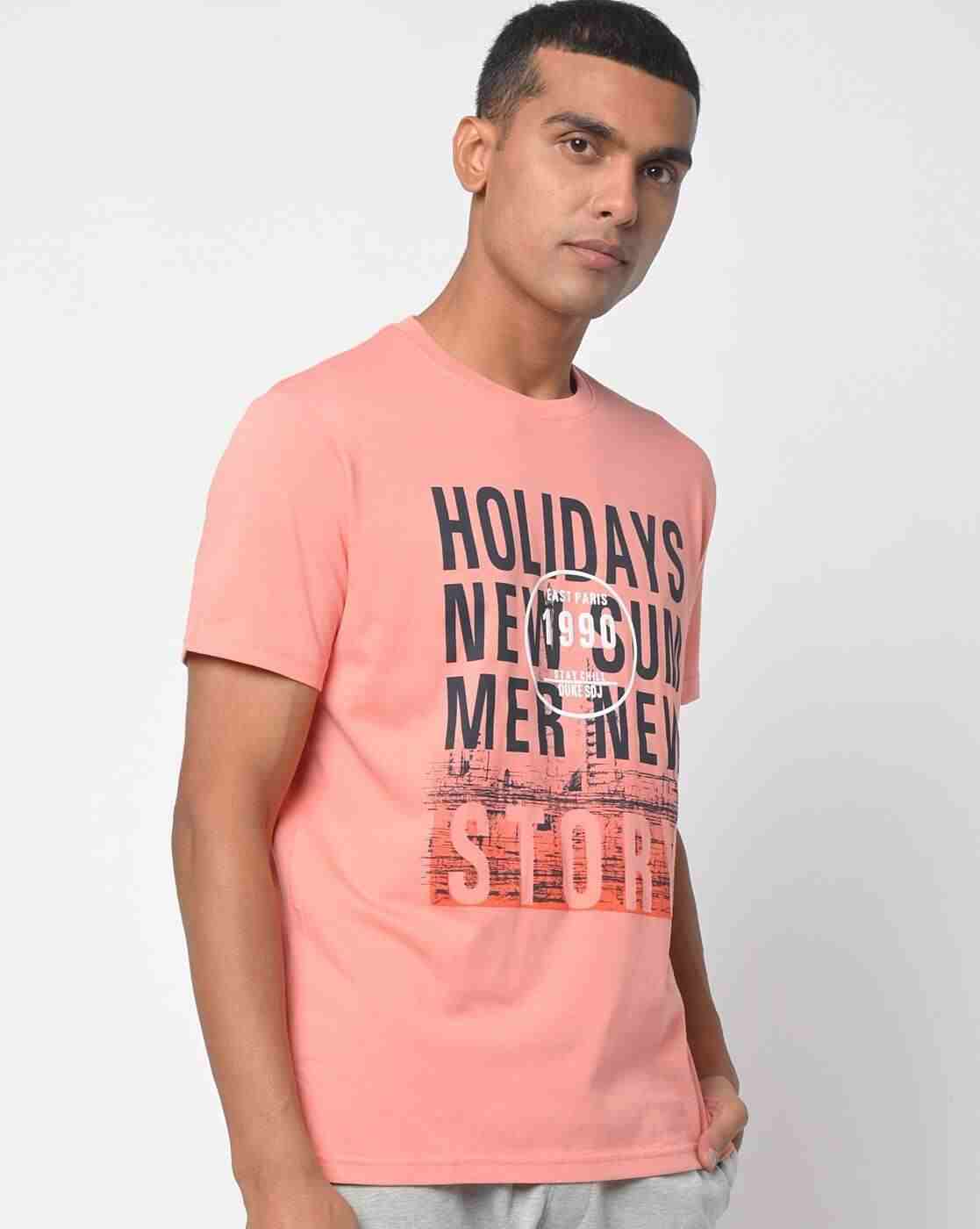 DUKE | Typographic Print Slim Fit Crew-Neck T-shirt|1
