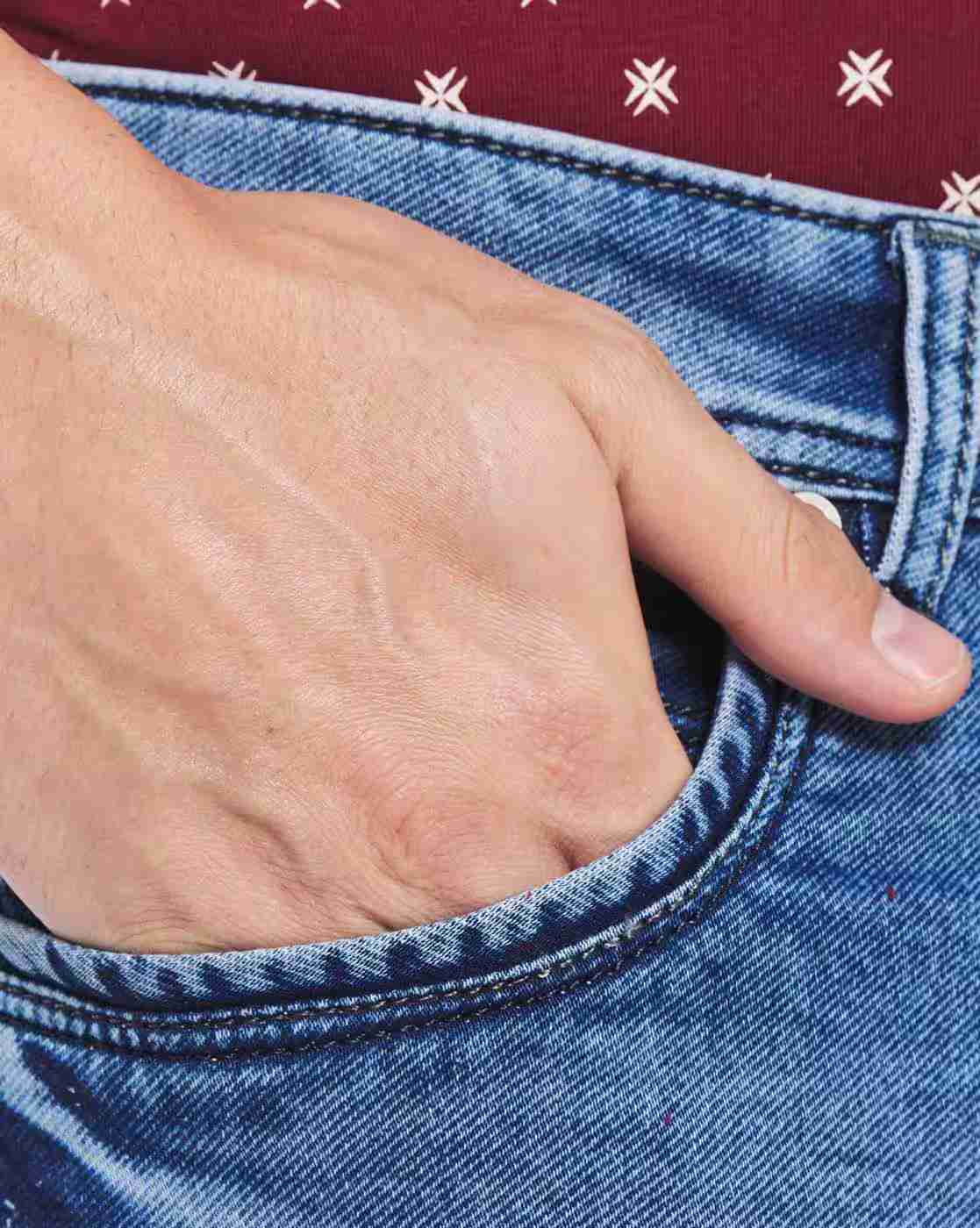 DUKE | Men Mid-Wash Slim Fit Jeans|6