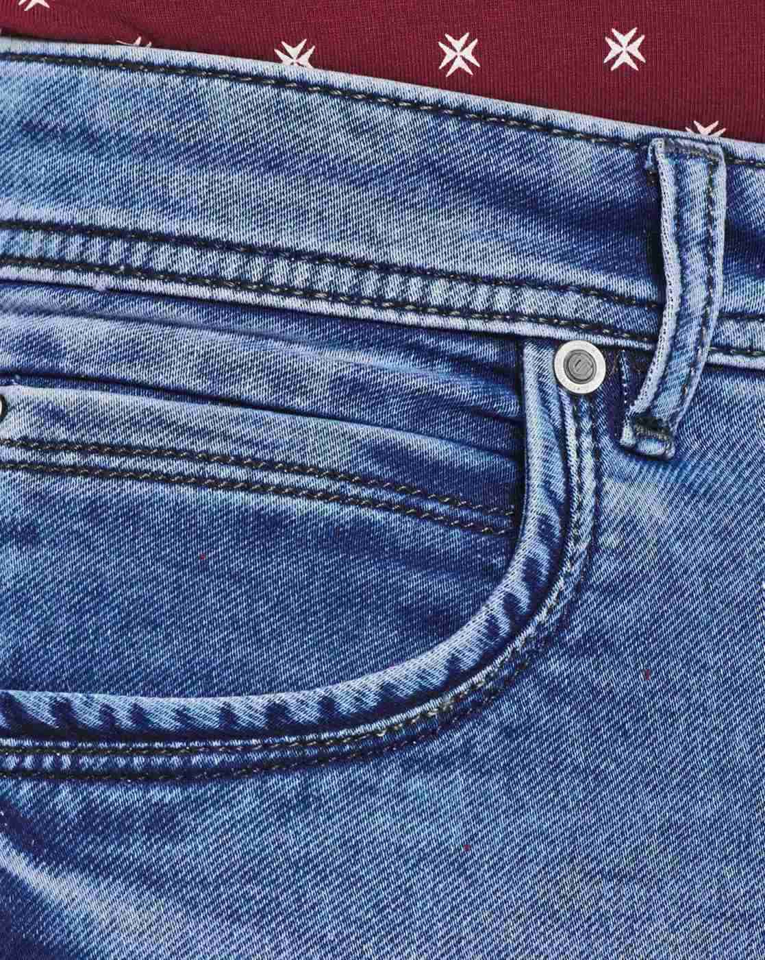 DUKE | Men Mid-Wash Slim Fit Jeans|7