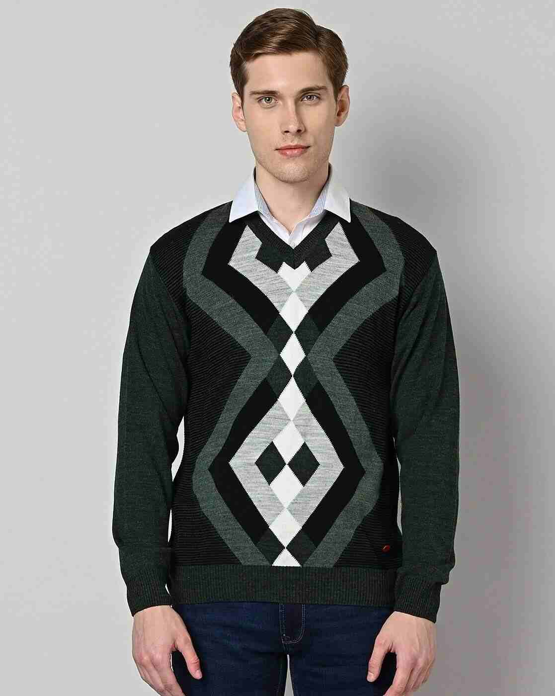 DUKE | Geometric Pattern Regular Fit Pullover|1