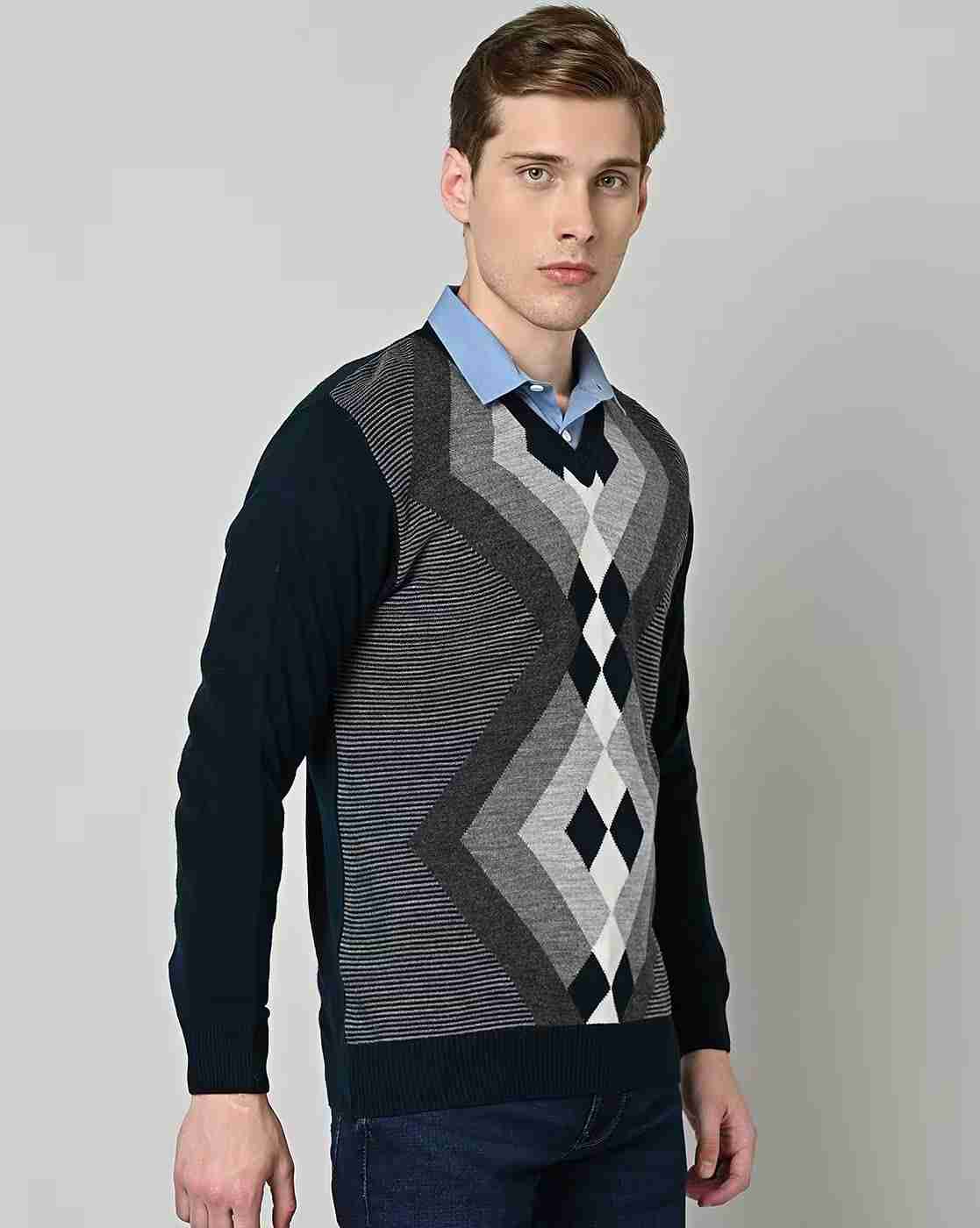 DUKE | Geometric Pattern Regular Fit Pullover|0