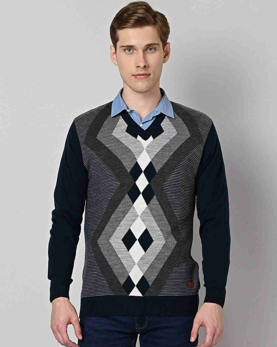 DUKE | Geometric Pattern Regular Fit Pullover|1