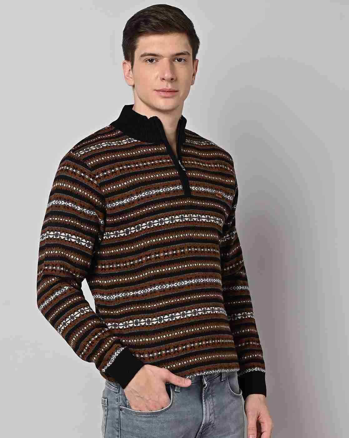 Geometric Knit Regular Fit Pullover