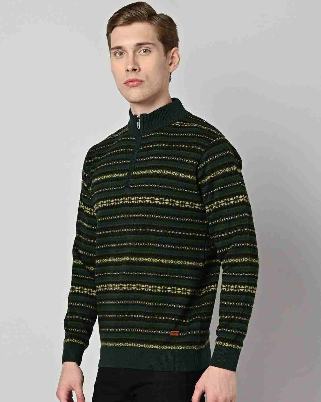 DUKE | Geometric Knit Regular Fit Pullover|1
