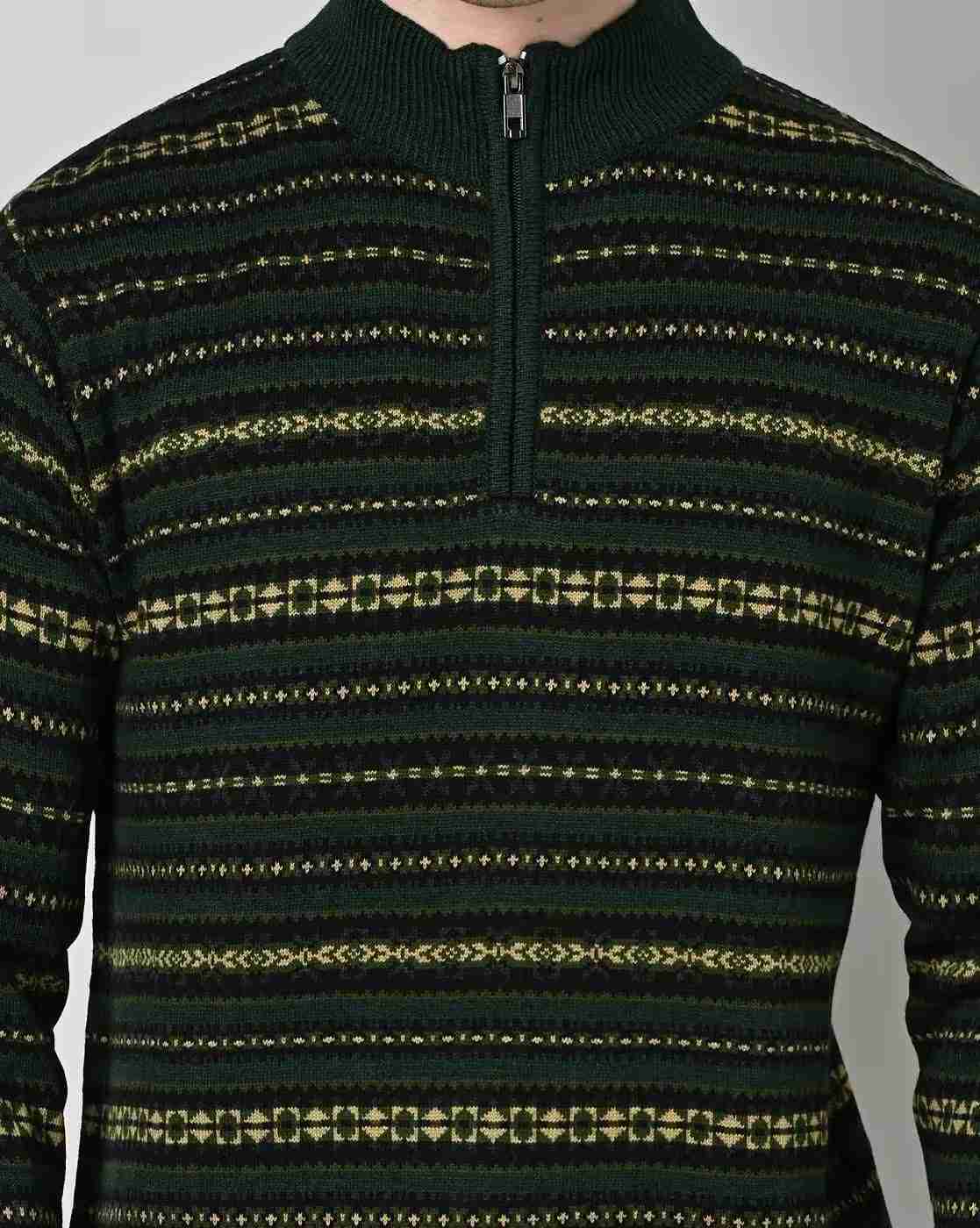 DUKE | Geometric Knit Regular Fit Pullover|4