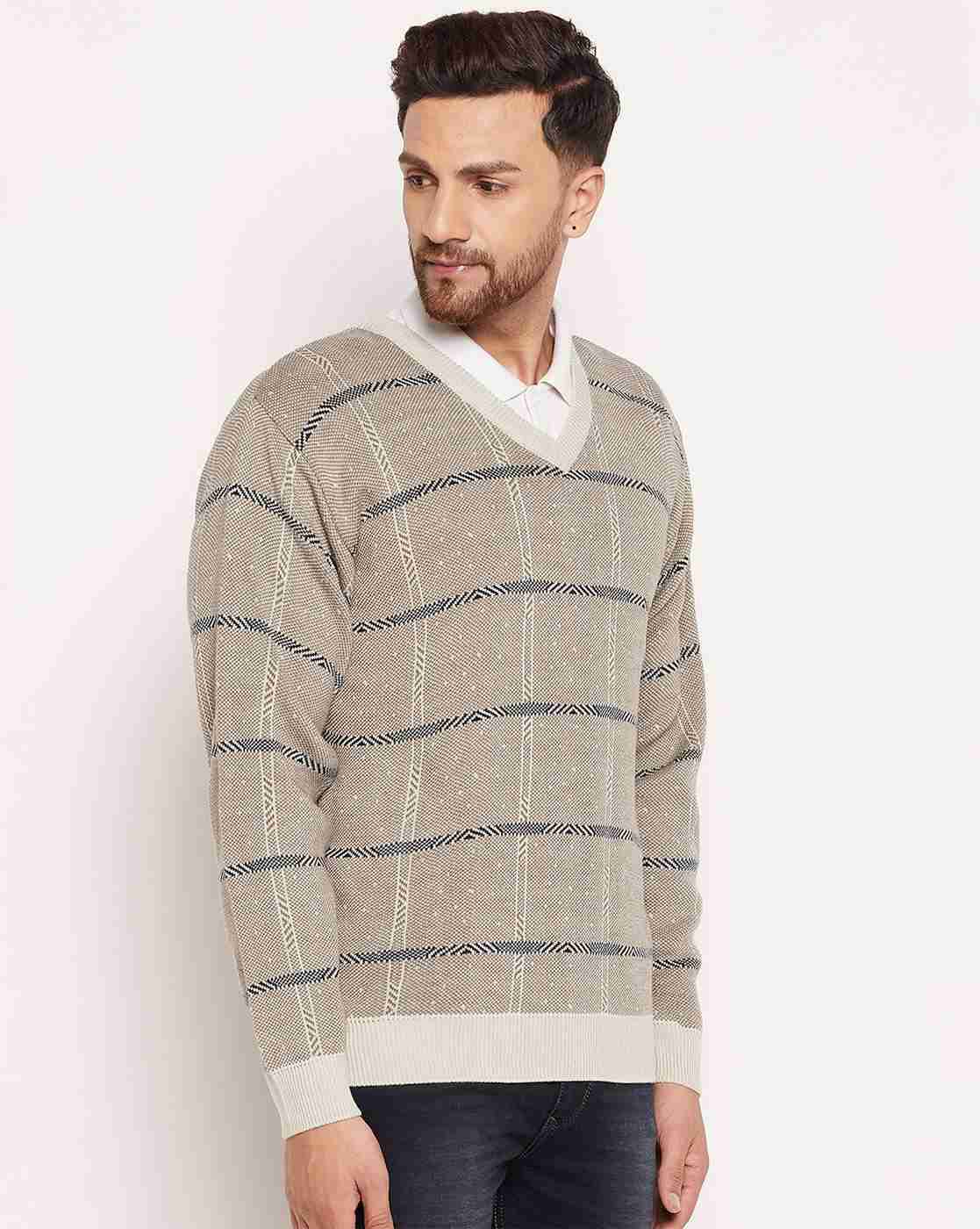 DUKE | Men Checked Regular Fit Pullover|2