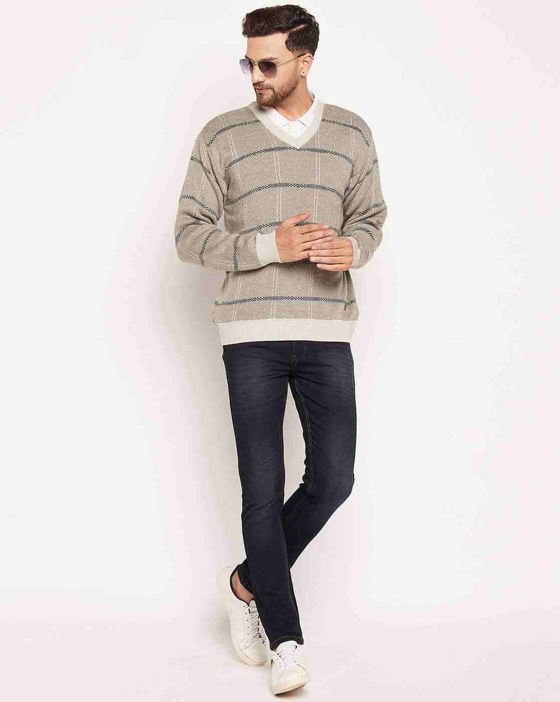 DUKE | Men Checked Regular Fit Pullover|4