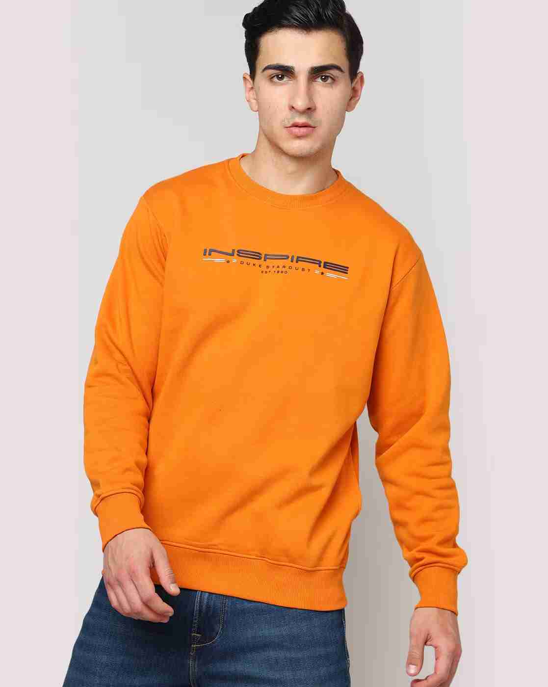 Typographic Print Regular Fit Crew-Neck Sweatshirt