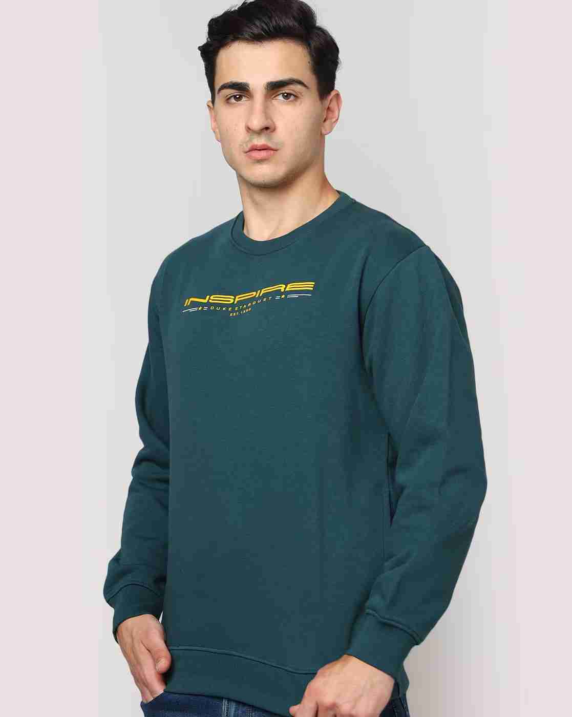 Typographic Print Regular Fit Crew-Neck Sweatshirt