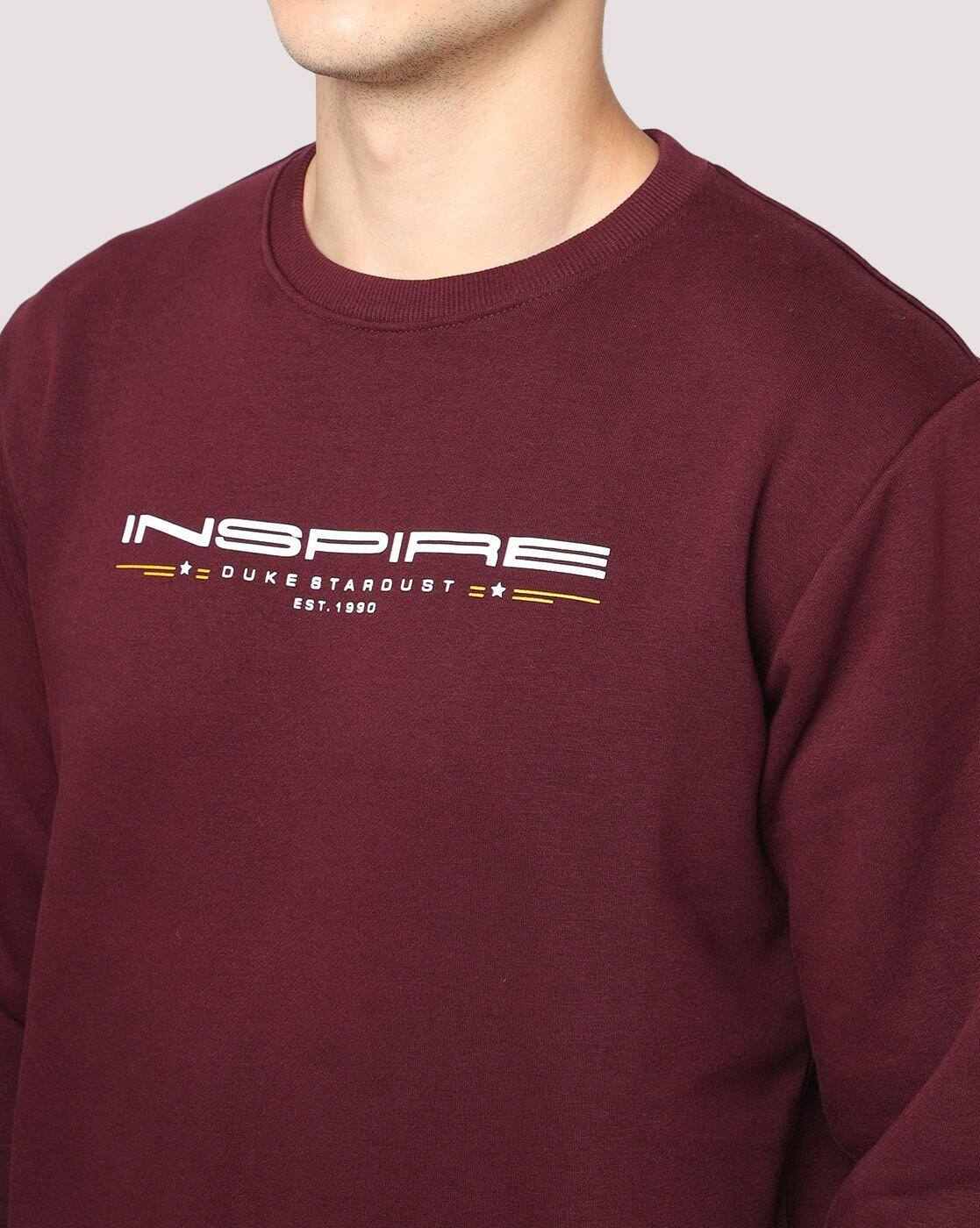 DUKE | Typographic Print Regular Fit Crew-Neck Sweatshirt|3