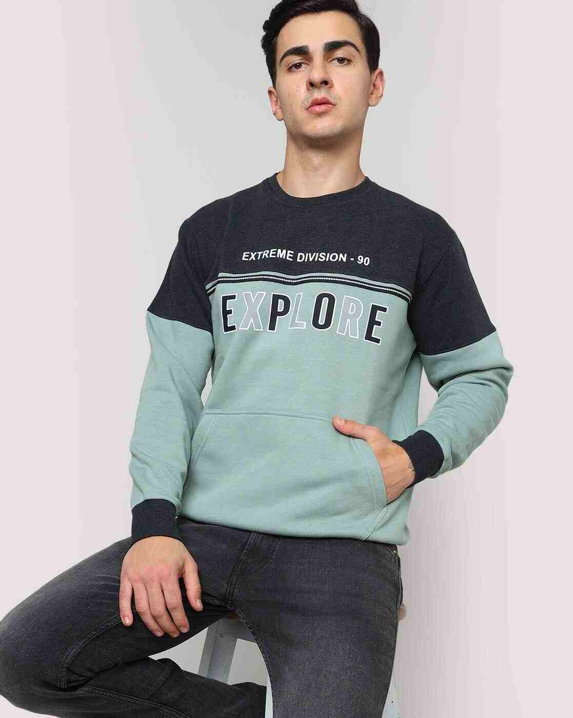 Typographic Print Regular Fit Sweatshirt