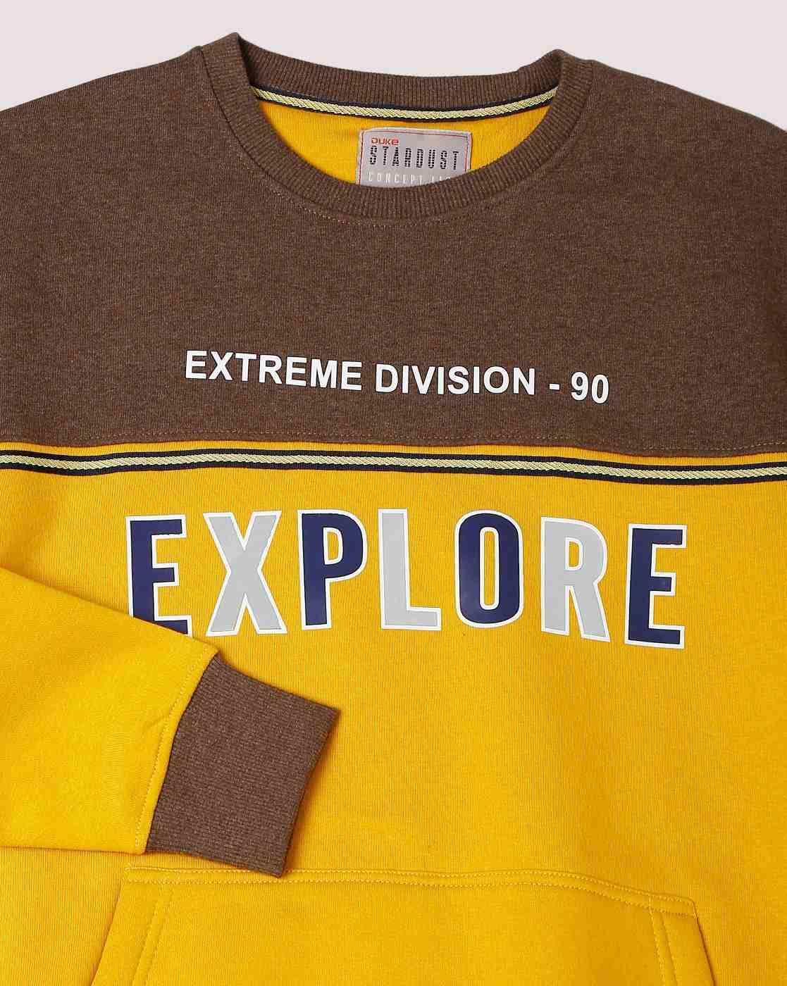 DUKE | Men Typographic Print Regular Fit Sweatshirt|4