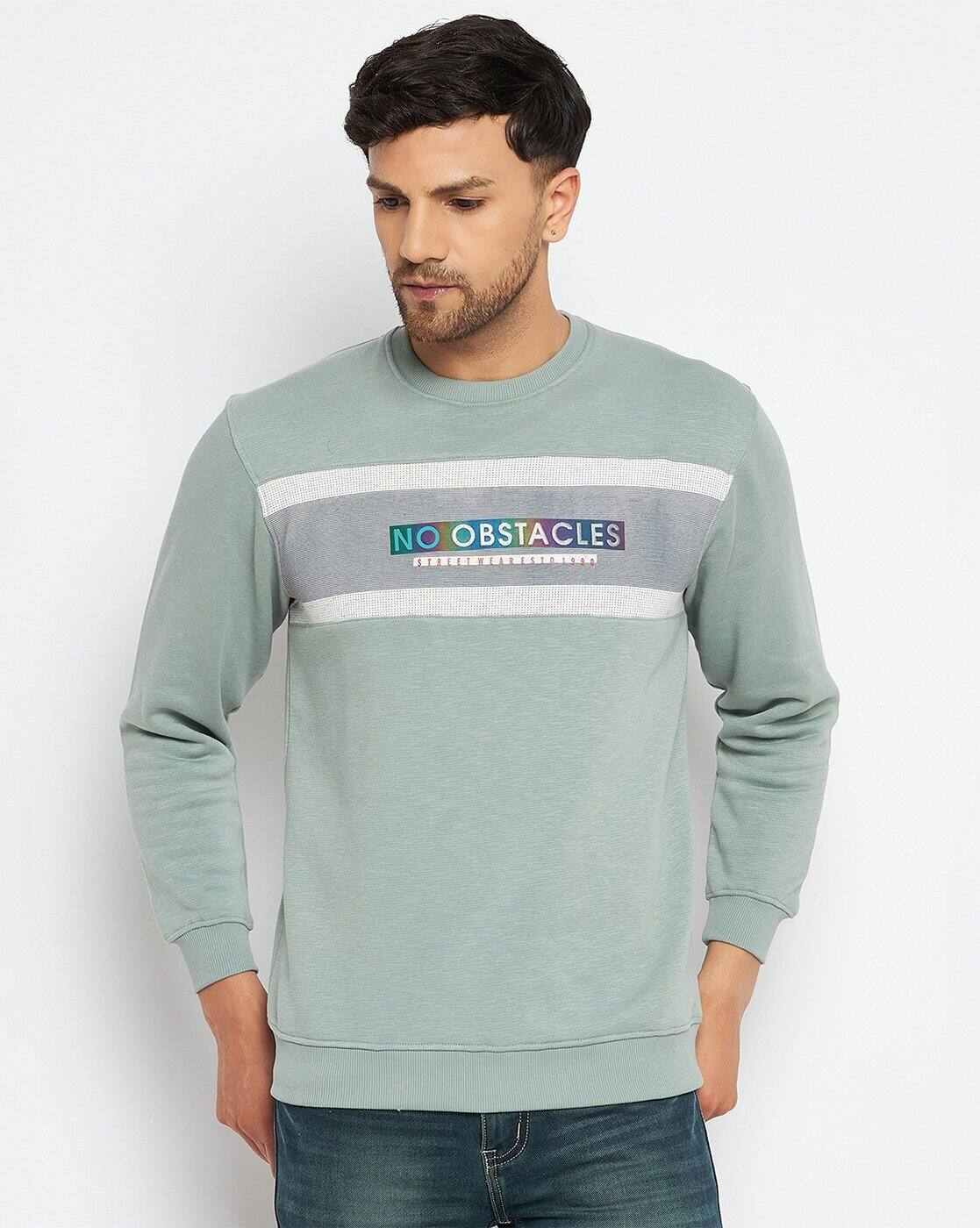 DUKE | Men Typographic Print Regular Fit Crew-Neck Sweatshirt|1