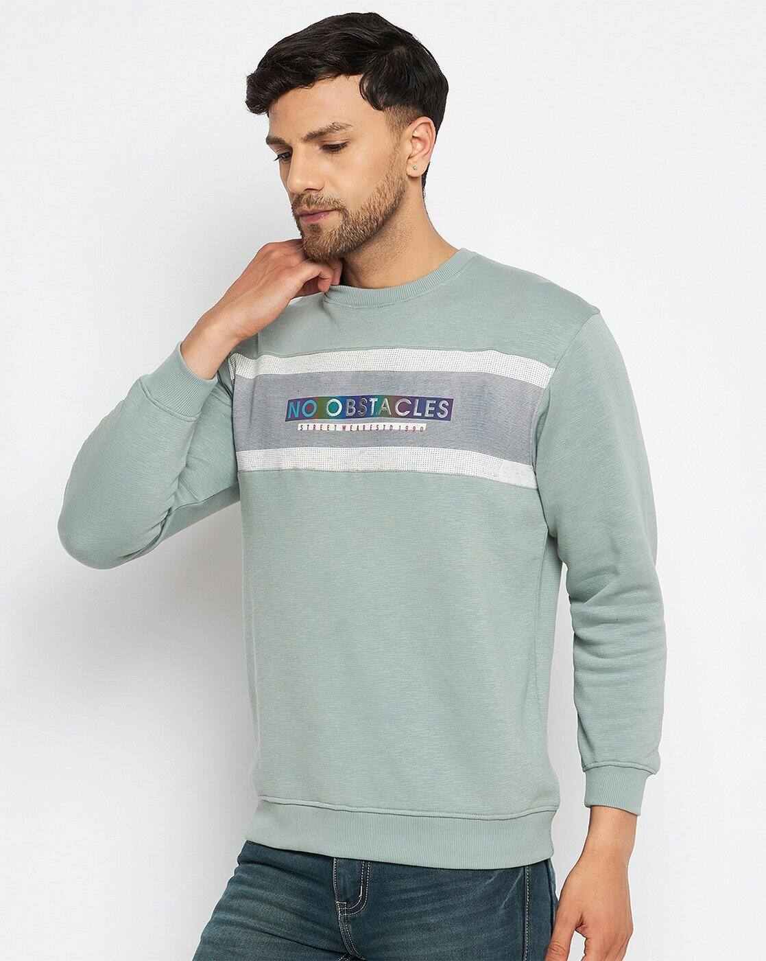 DUKE | Men Typographic Print Regular Fit Crew-Neck Sweatshirt|2