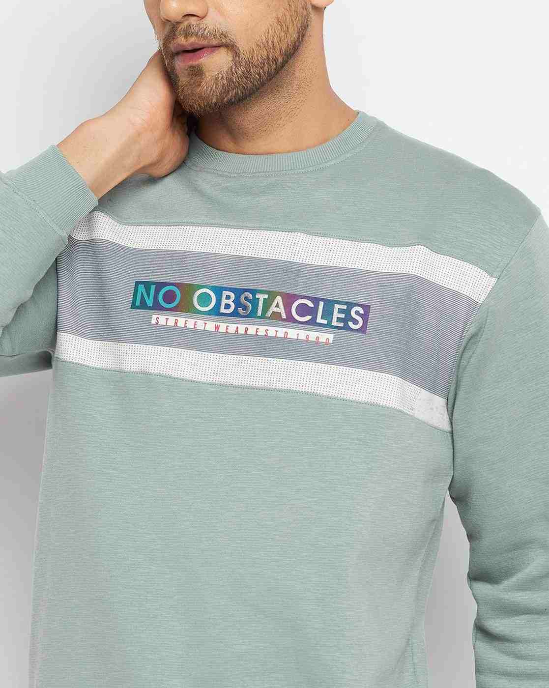 DUKE | Men Typographic Print Regular Fit Crew-Neck Sweatshirt|6