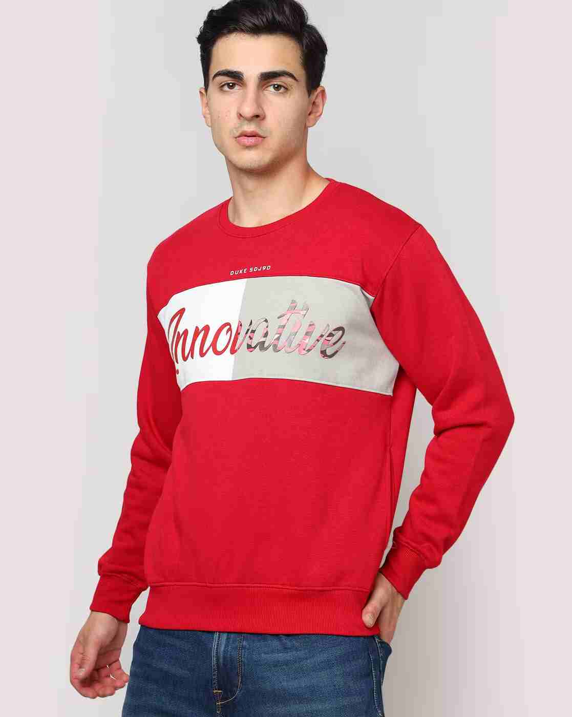 DUKE | Typographic Print Slim Fit Sweatshirt|0