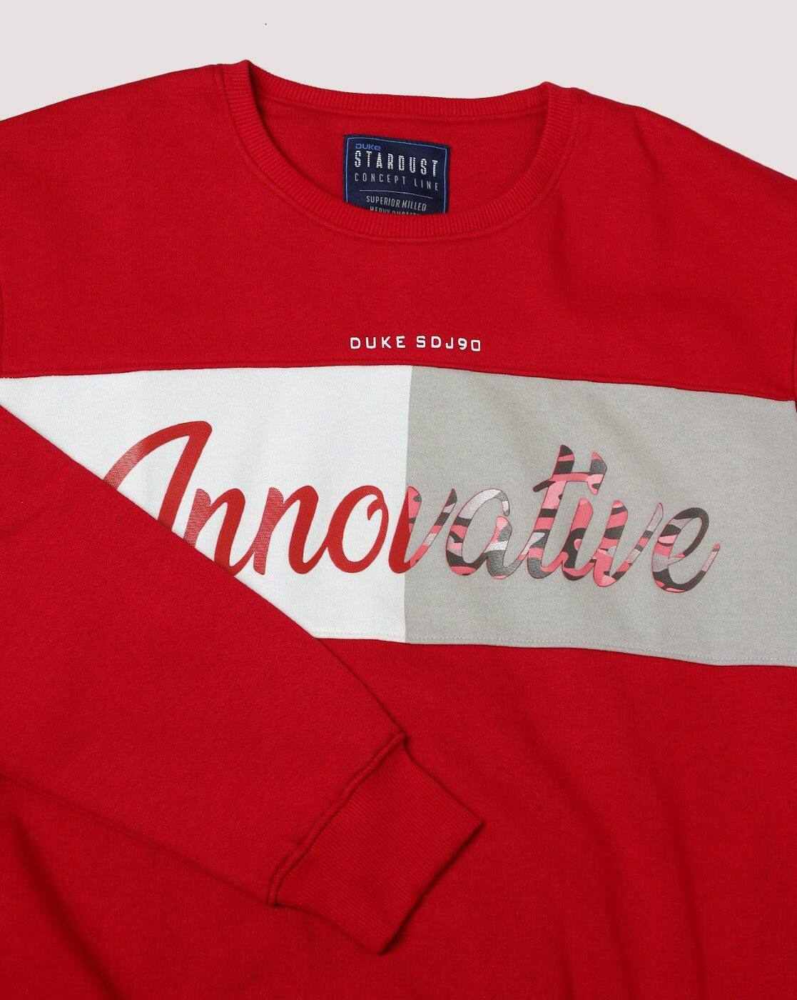 DUKE | Typographic Print Slim Fit Sweatshirt|4