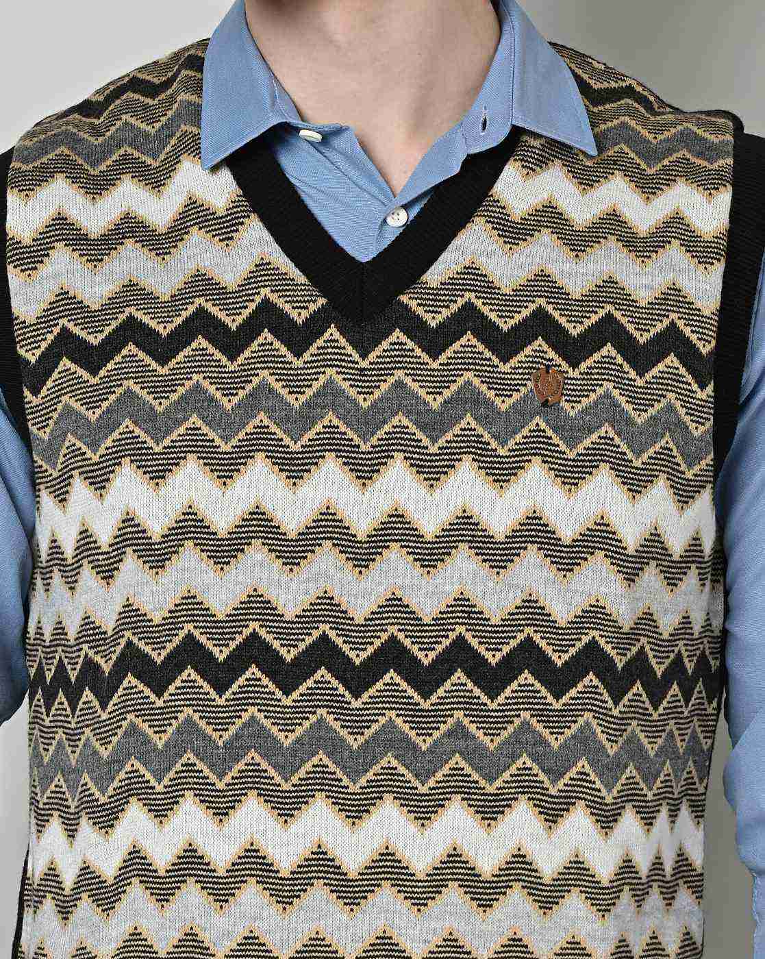 DUKE | Chevron Pattern Regular Fit Pullover|3