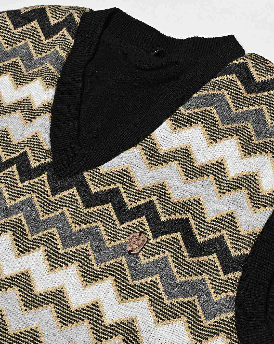 DUKE | Chevron Pattern Regular Fit Pullover|4