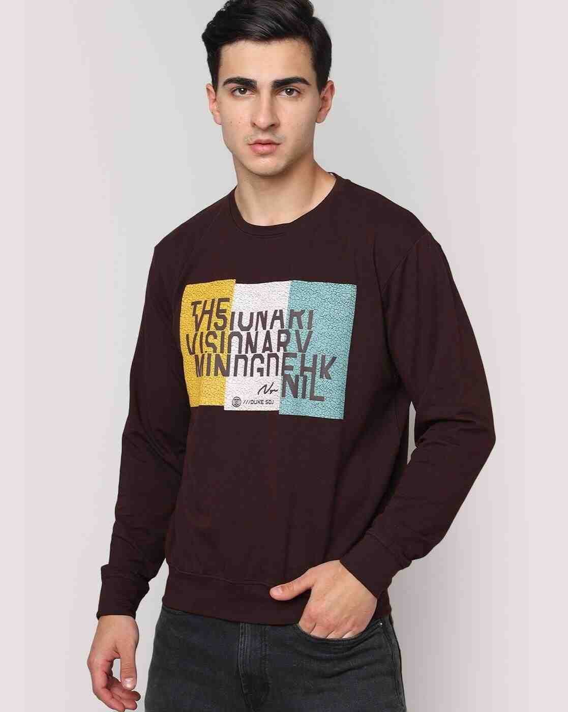 Typographic Print Regular Fit Hoodie
