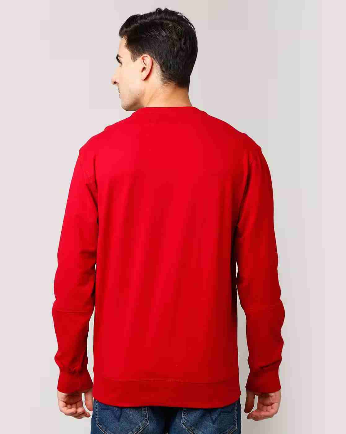 DUKE | Men Flock Print Regular Fit Crew-Neck Sweatshirt|2