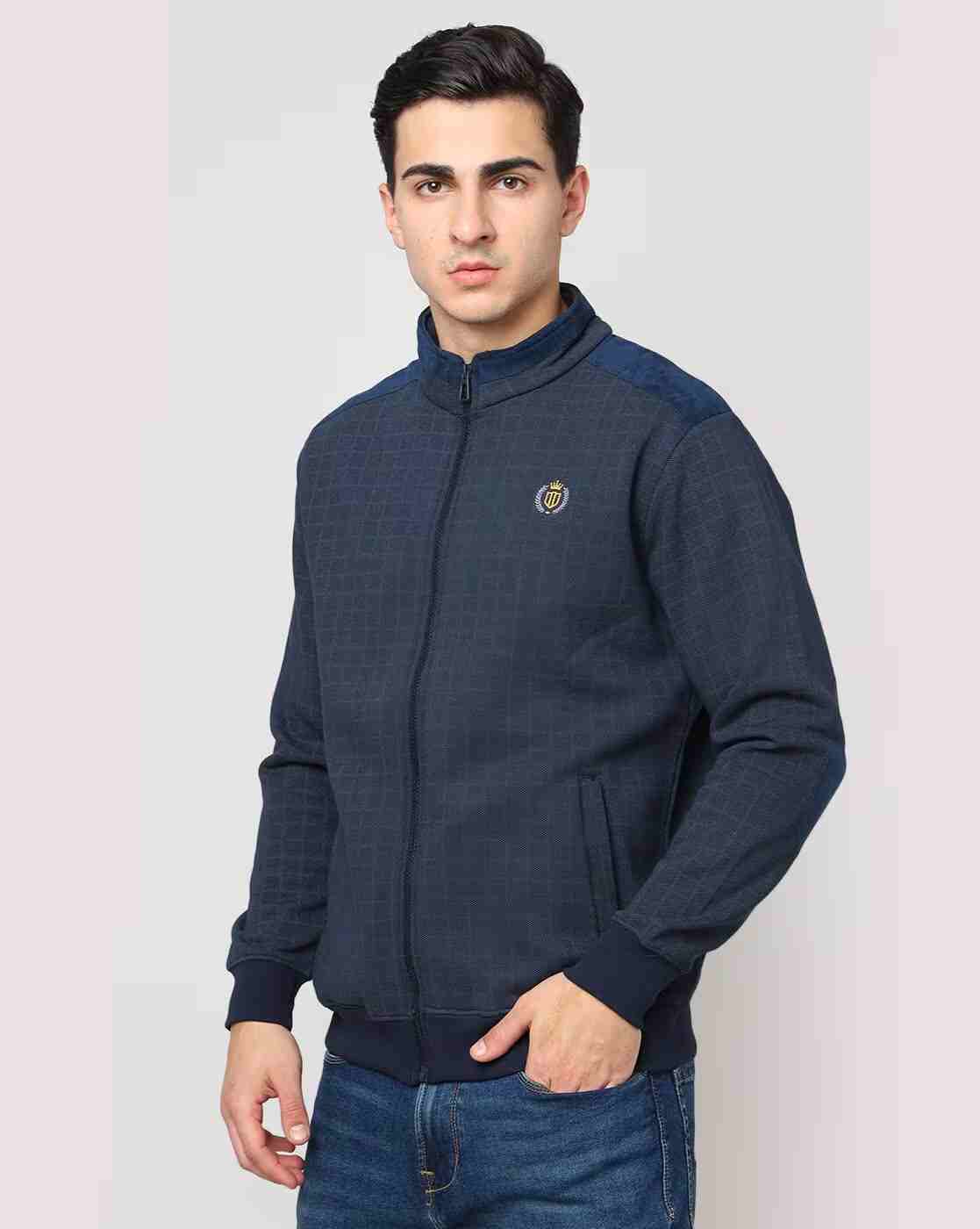 DUKE | Checked Zip-Front Regular Fit Sweatshirt|0