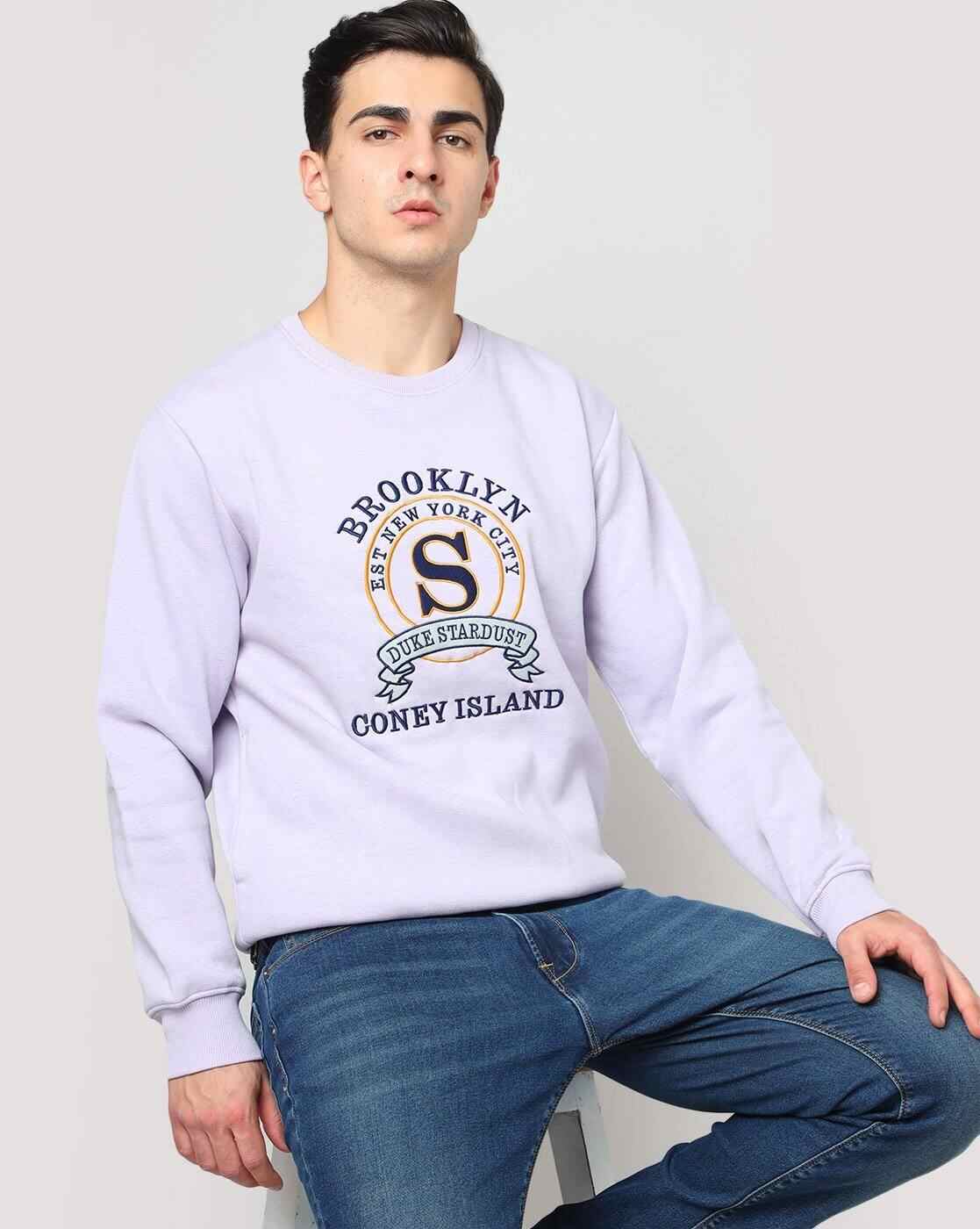 DUKE | Embroidered Regular Fit Crew-Neck Sweatshirt|0