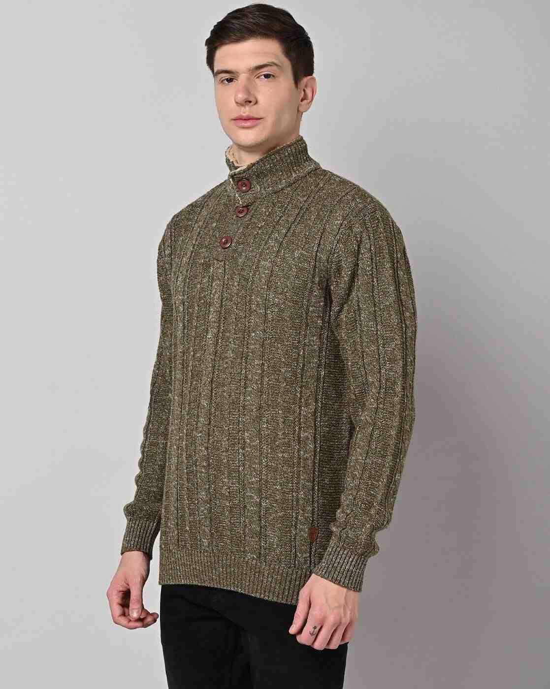 DUKE | Cable Knit Pullover with High-Neck|1