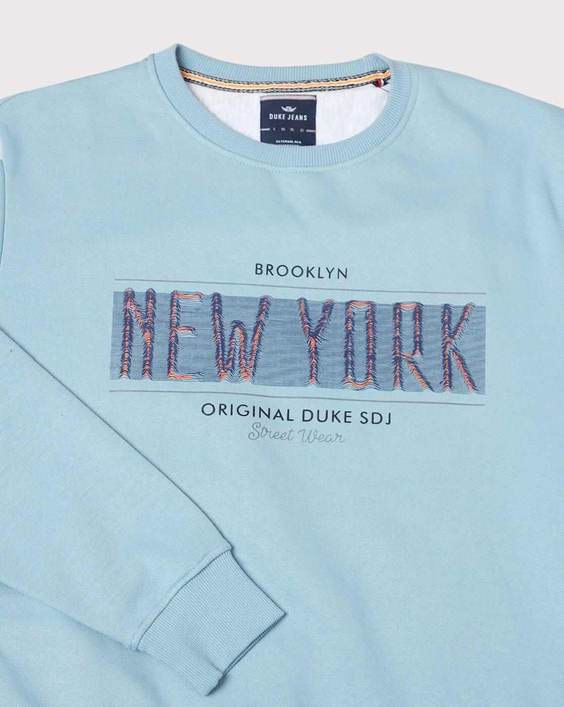 DUKE | Typographic Print Regular Fit Sweatshirt|4