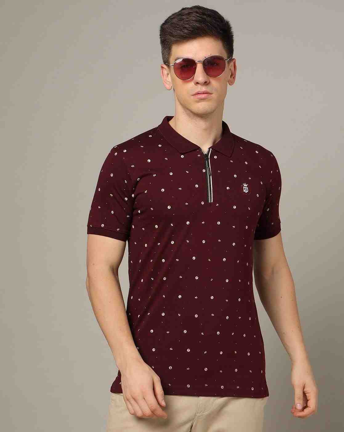 Printed Slim Fit Polo T-Shirt