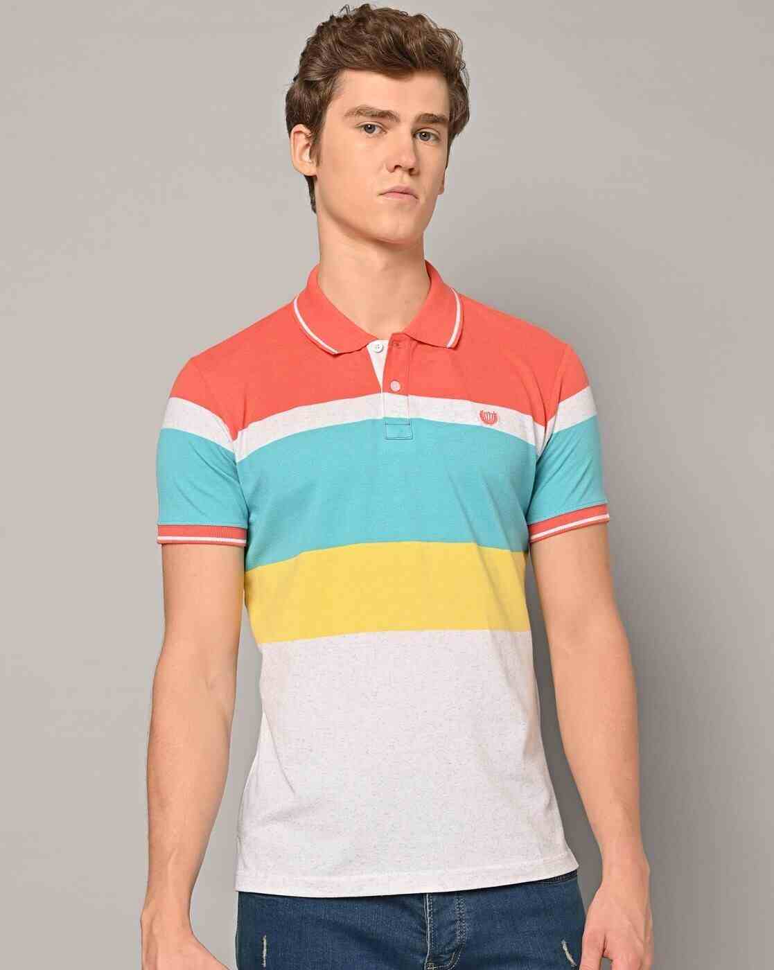 DUKE | Striped Slim Fit Polo T-Shirt|0