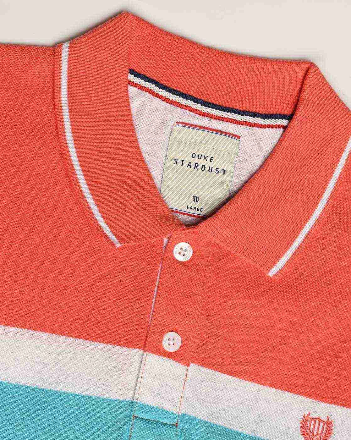 DUKE | Striped Slim Fit Polo T-Shirt|4