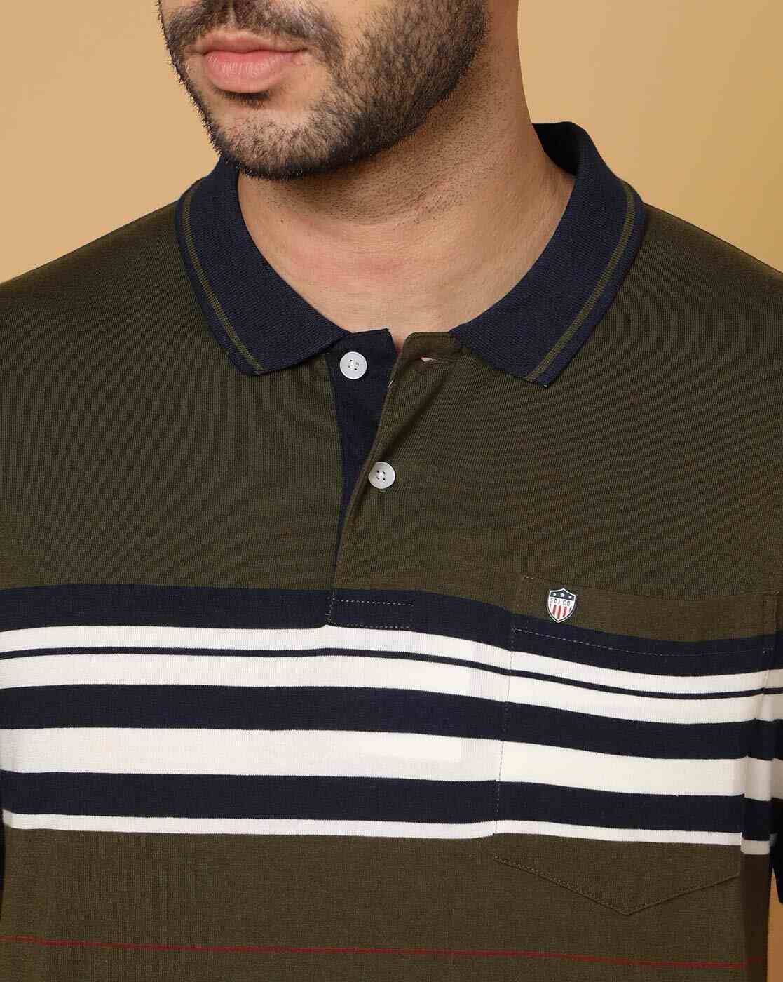 DUKE | Colourblock Polo T-Shirt with Placement Stripes|3
