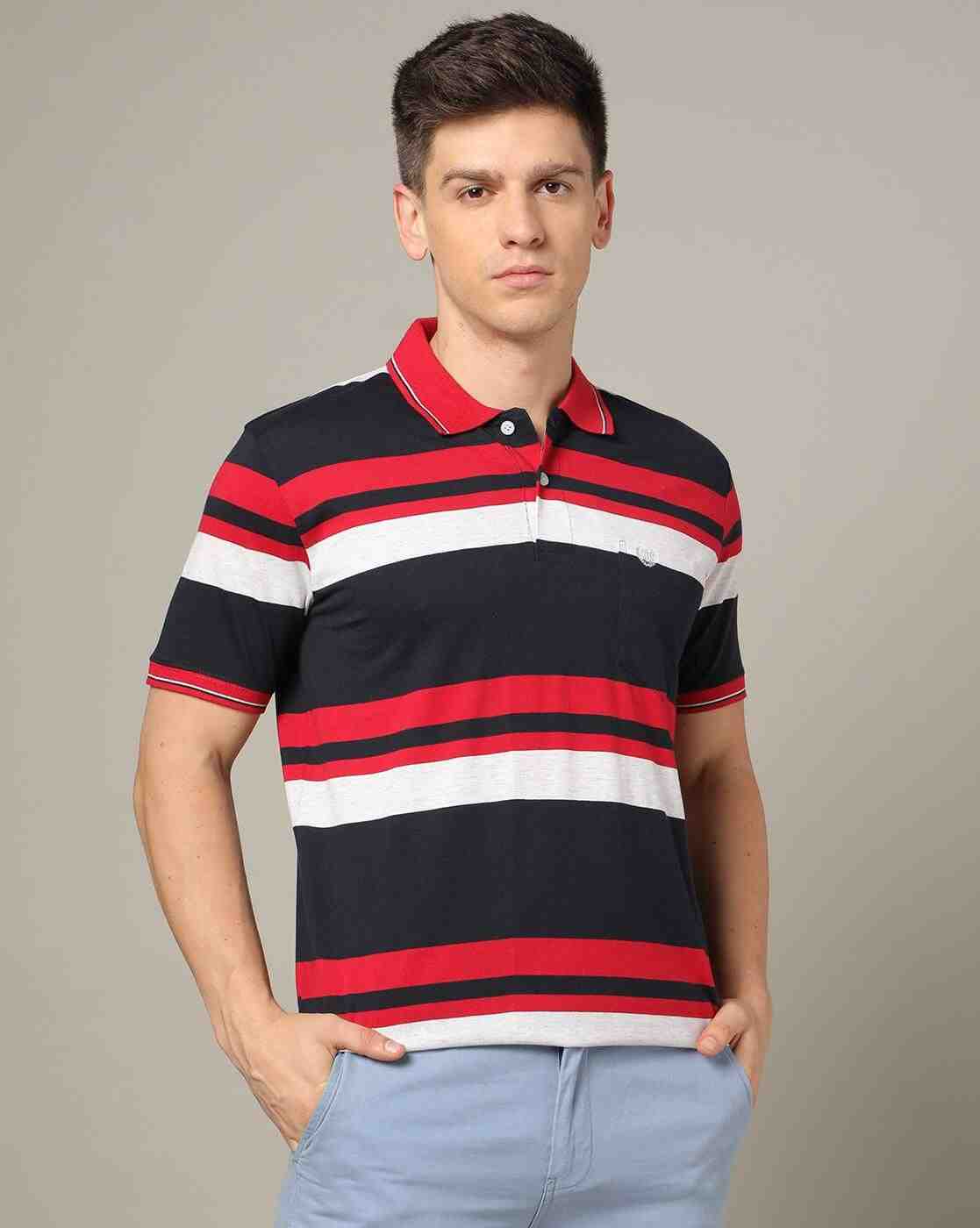 DUKE | Striped Polo T-Shirt|0