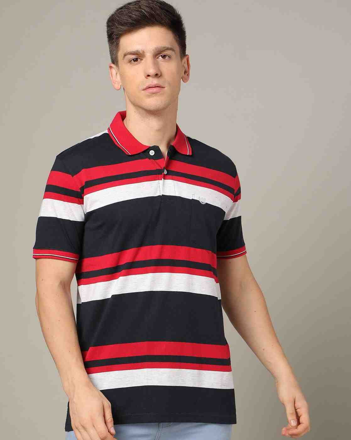 DUKE | Striped Polo T-Shirt|1