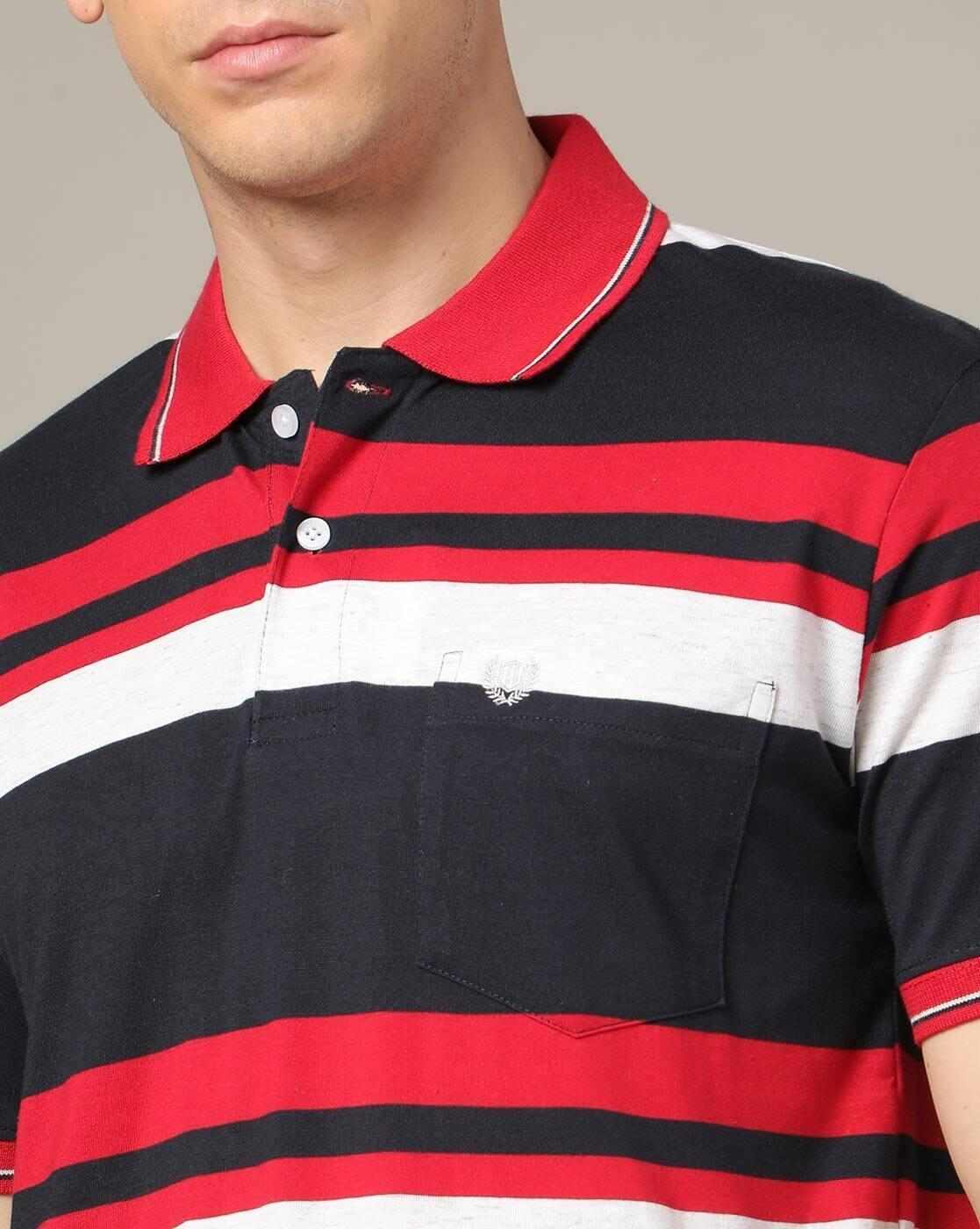 DUKE | Striped Polo T-Shirt|4