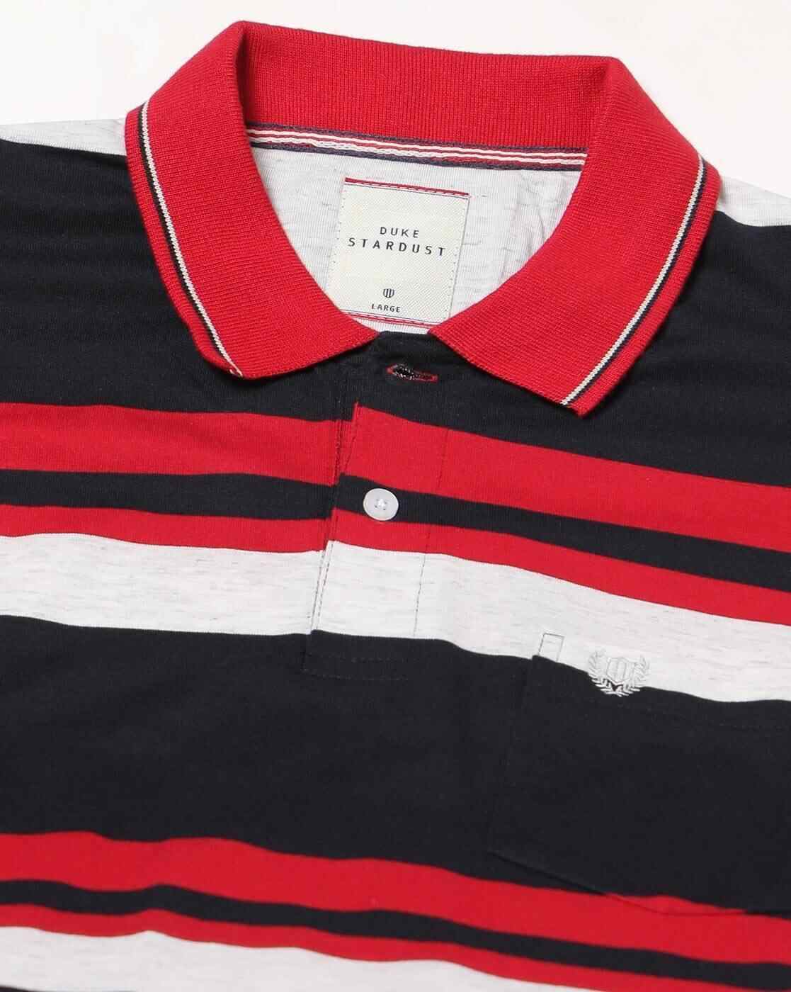 DUKE | Striped Polo T-Shirt|5