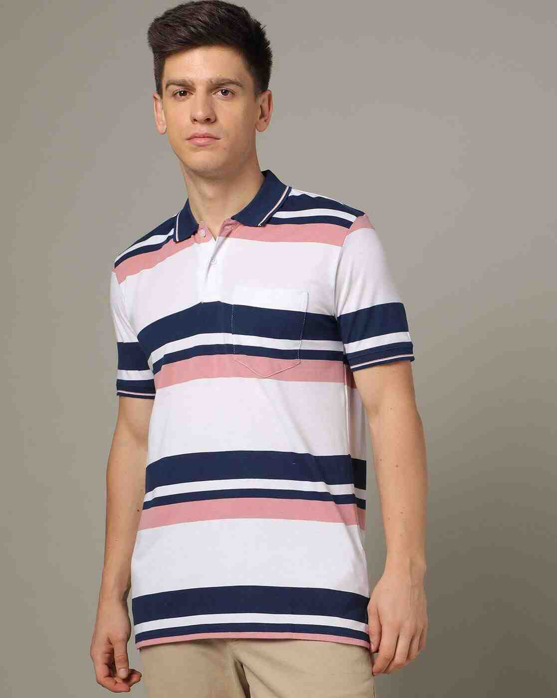 Regular Fit Striped Polo T-Shirt