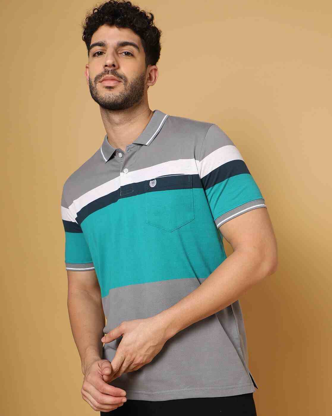 DUKE | Regular Fit Colourblock Polo T-Shirt|0