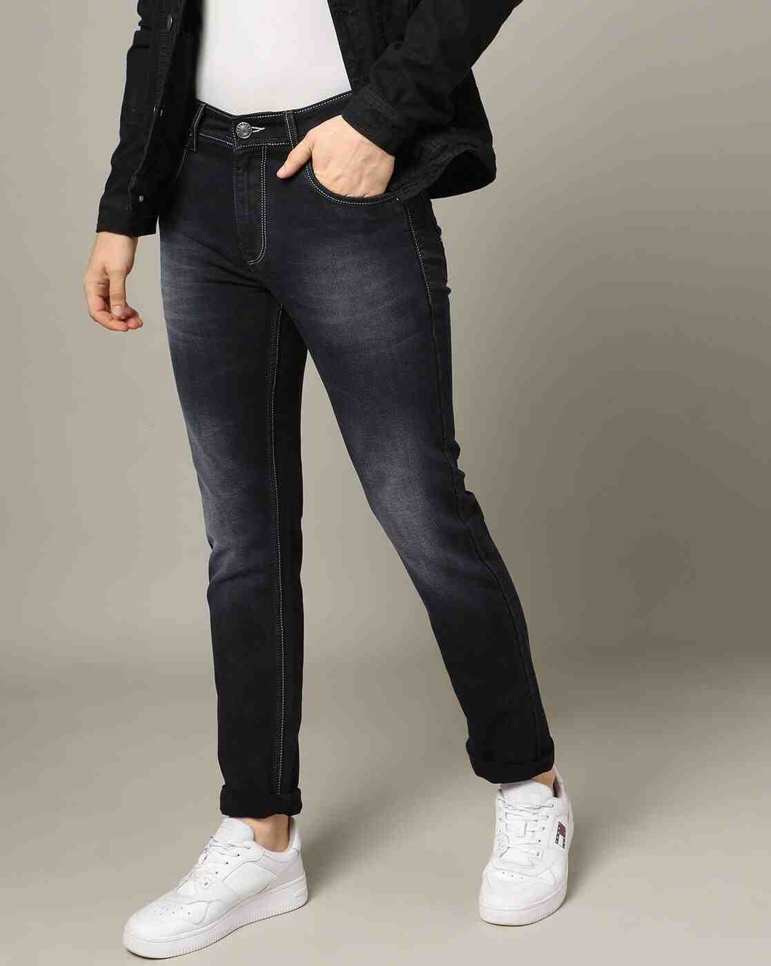 Men Mid-Wash Slim Fit Jeans