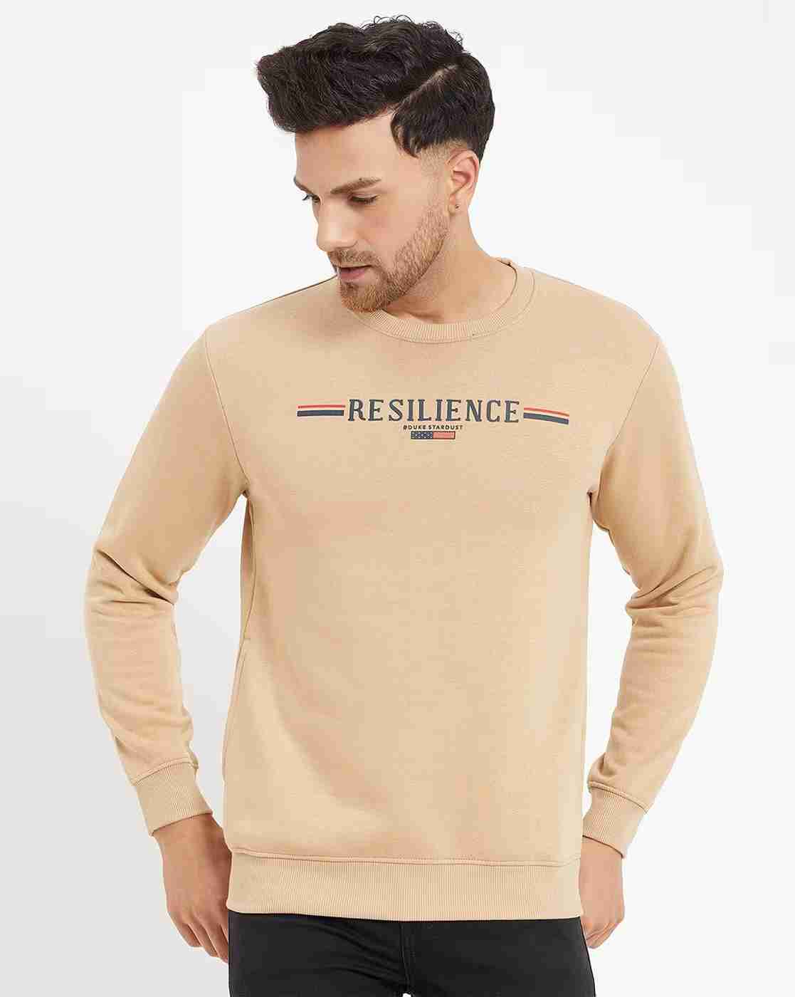 Men Typographic Print Crew-Neck Sweatshirt