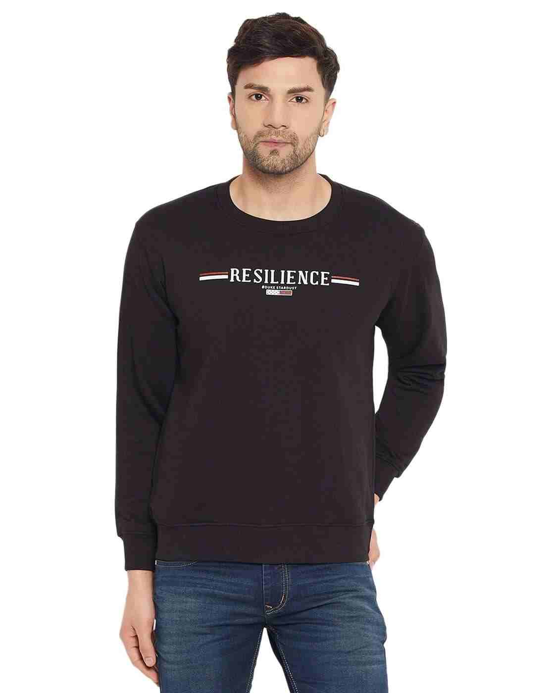 Men Typographic Print Crew-Neck Sweatshirt